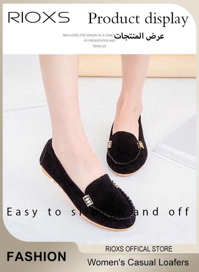 Women's Loafers, Fashion Casual Slip On Flats, Comfy Breathable Flat Shoes, Classic Penny Loafers, Woman Dressy Shoes, Lightweight Ladies Flat Shoes For Driving Walking Offcie Or Home Wear