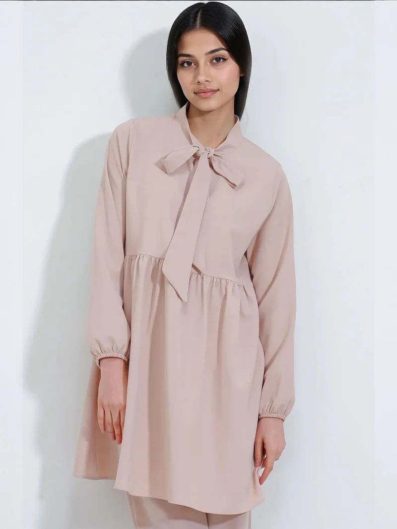 بيغ دارت طقم تونيك طويل وبنطلون بياقة قميص