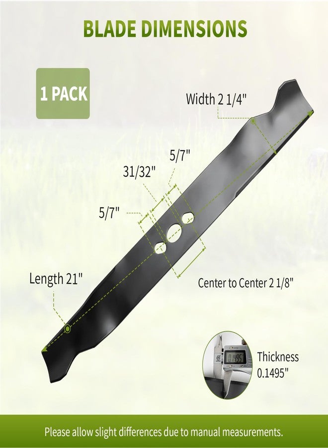 Fourtry Replacement 2105200317A 21" Mower Blades, Compatible with HyperTough Murray Blackmax MNA152701 MNA 152901 MNA 152903 MNA152905 Push Mower, Replace for 84005221 2105200317, 1 Pack - Image 3