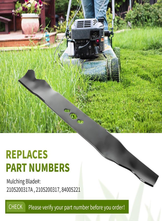 Fourtry Replacement 2105200317A 21" Mower Blades, Compatible with HyperTough Murray Blackmax MNA152701 MNA 152901 MNA 152903 MNA152905 Push Mower, Replace for 84005221 2105200317, 1 Pack - Image 2