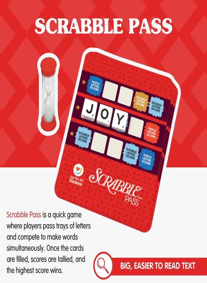 Joy for All Senior Word Games - Classic Scrabble & Bingo - Easy to Read & Grip - Board Games for Elderly Adults, Orange - Image 4