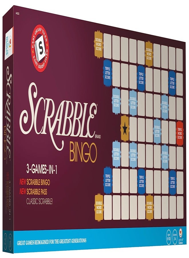Joy for All Senior Word Games - Classic Scrabble & Bingo - Easy to Read & Grip - Board Games for Elderly Adults, Orange - Image 1