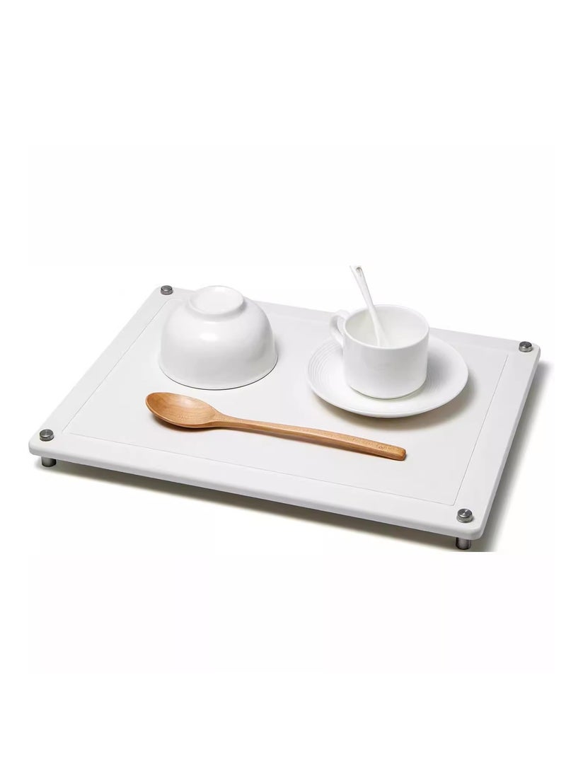 الأزرق جي دبليو حجر لوحة التجفيف حصيرة ، سوبر ماص حجر تجفيف حصيرة ، حصيرة لوحة الدياتومايت ، ومكافحة زلة حجر تجفيف حصيرة المطبخ الفولاذ المقاوم للصدأ القدم - Image 1