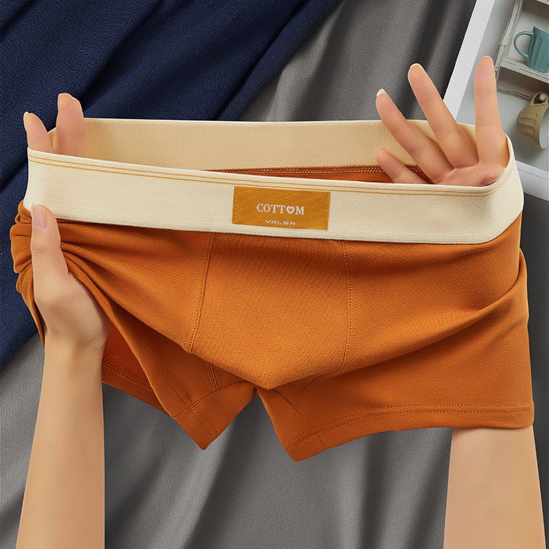 Pure Cotton Men'S Underwear Simple New Style Men'S Women'S Boxer Sports Boxer Solid Color Antibacterial Breathable Shorts - Image 3