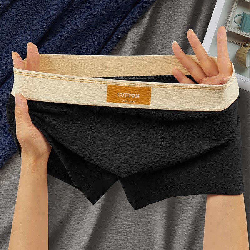 Pure Cotton Men'S Underwear Simple New Style Men'S Women'S Boxer Sports Boxer Solid Color Antibacterial Breathable Shorts - Image 2