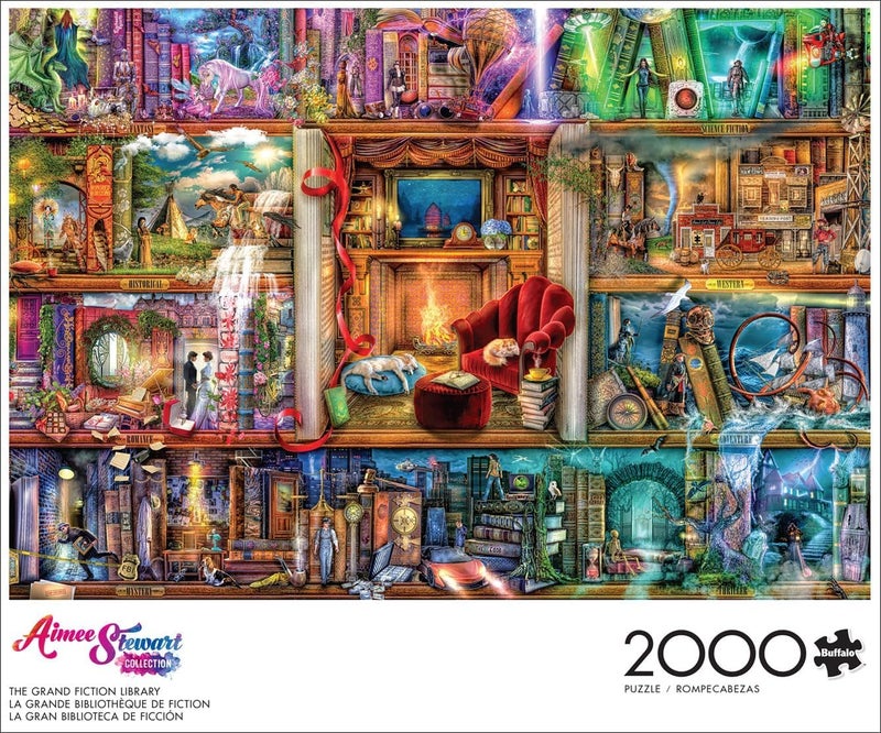 Buffalo Games - Aimee Stewart - The Grand Fiction Library - 2000 Piece Jigsaw Puzzle for Adults -Challenging Puzzle Perfect for Game Nights - Finished Size is 38.50 x 26.50 - Image 3