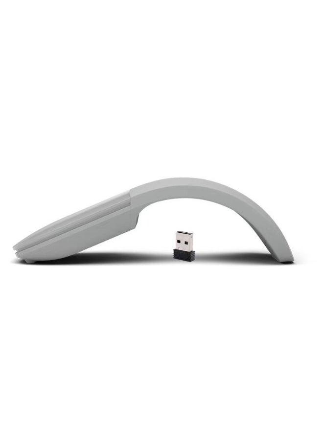 NIBEMINENT - Factory wholesale Bluetooth 4.0 touch three generation soft folding mouse personality touch ARC cross-border new folding White 2.4g wireless version - Image 1