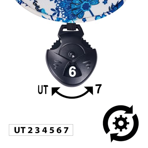 Andux 4pcs/Set Blue and White Porcelain Pattern PU Golf Wood Club Head Covers 460cc Driver Fairway Woods Hybrids Covers - Image 3
