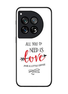 Rugged Black edge case for OnePlus 12R / OnePlus Ace 3 5G, Slim fit Case Flexible Anti Drop TPU Gel Thin Cover - All You Need Is A Little Love