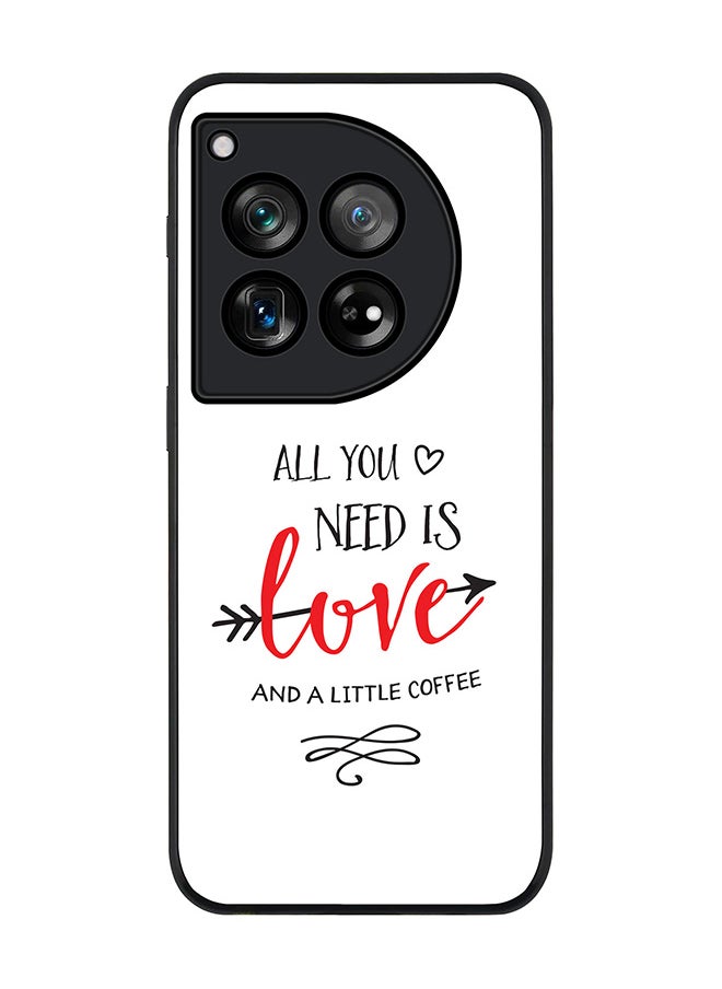 Stylizedd - Rugged Black edge case for OnePlus 12R / OnePlus Ace 3 5G, Slim fit Case Flexible Anti Drop TPU Gel Thin Cover - All You Need Is A Little Love - Image 1