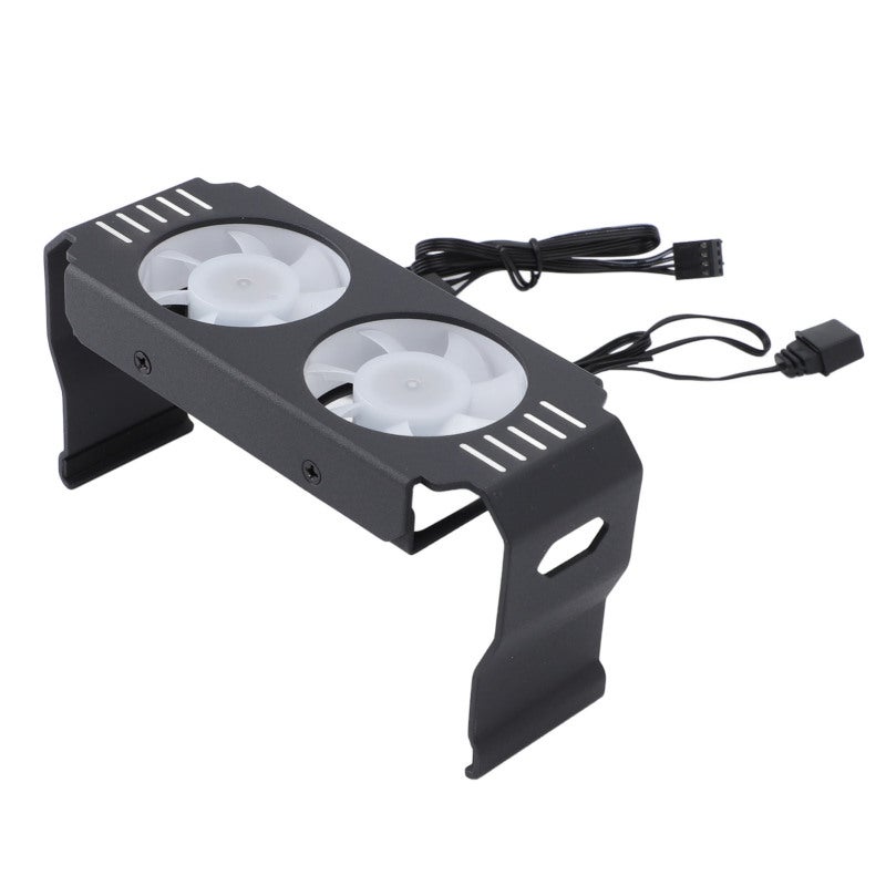 ARGB RAM Radiator Computer Memory Module Heat Sink PWM Temperature Control Dual Fan for DDR DDR2 DDR3 DDR4 DDR5 Black - Image 4