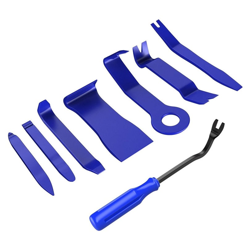 GOOACC مجموعة GOOACC GRC-90 8 قطع أداة إزالة خدوش trim السيارات أداة إزالة مثبتات لوحة الصوت الزجاجية - أداة كيت زرقاء - Image 1