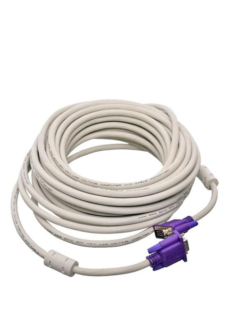 Point Cable VGA 15m - white -point
