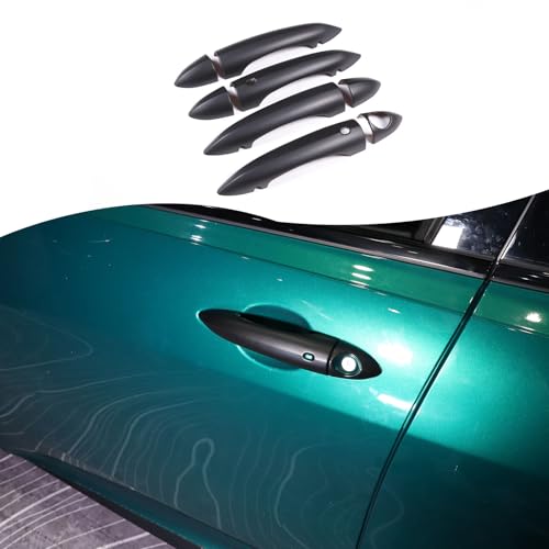 TOYCIDFG Door Pull Handle Cover Trim Compatible with Alfa Romeo Giulia 952 Stelvio 949 20172022 Car Exterior Decoration Accessories Matte Black with Smart Keyhole - Image 1