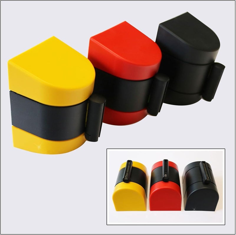 Portable Belt Barrier, Red Retractable, with mounting accessories,2/3/5/10m Wall Mount Cordon,Queuing Tape, Airports, Banks, School(5M/16.4FT) - Image 3