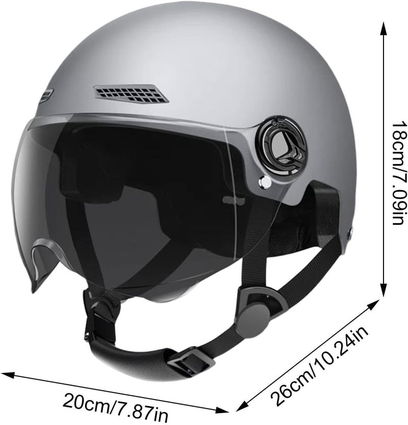 Retro Scooter Helmets | Shock-Absorbing Half-Helmets for Men Women - Adult Helmets for Mountain Road Ebikes Electric Scooter, Skating Protective Gear Adult for Adults Youth - Image 4