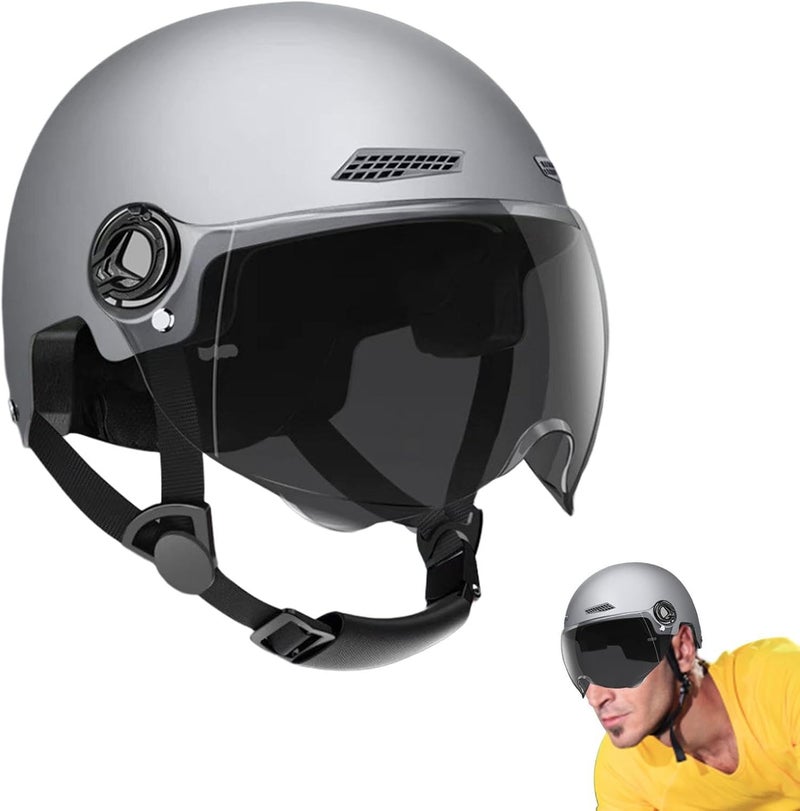Retro Scooter Helmets | Shock-Absorbing Half-Helmets for Men Women - Adult Helmets for Mountain Road Ebikes Electric Scooter, Skating Protective Gear Adult for Adults Youth - Image 1
