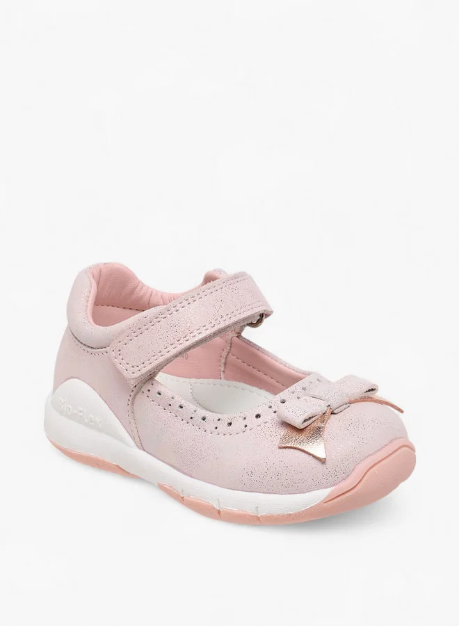 بيرفيت Bow Accent Mary Jane Shoes with Hook and Loop Closure