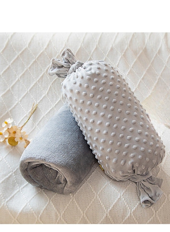 Candy Bean Pillow And Blanket Can Be Used For Both Car And Sofa Cushions, Suitable For Travel, Airplanes, Trains, Beds, Offices, And Rest  - Image 1