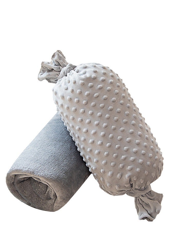 Candy Bean Pillow And Blanket Can Be Used For Both Car And Sofa Cushions, Suitable For Travel, Airplanes, Trains, Beds, Offices, And Rest  - Image 2