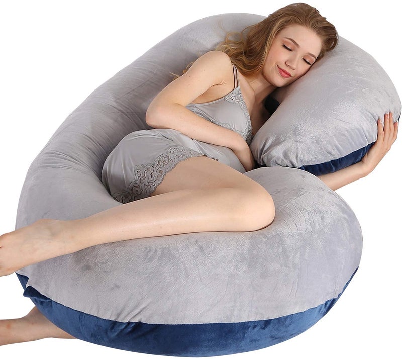 Moro Moro 3 Pregnancy Pillow C Shaped Full Body Pillow With Velvet Cover Maternity Pillow For Pregnant Women