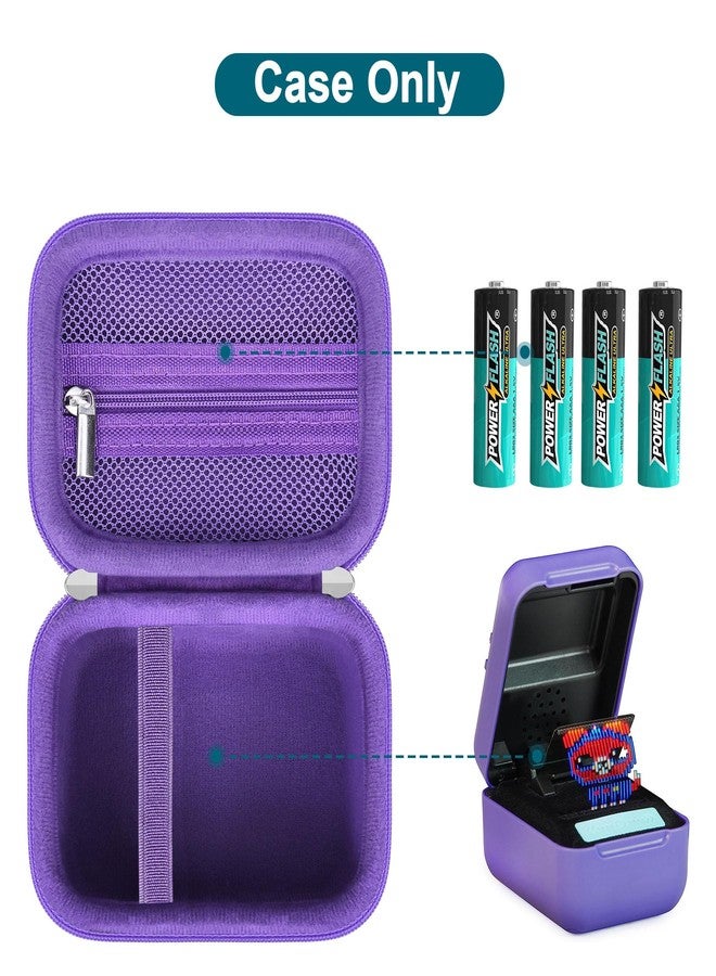 Canboc Hard Carrying Case for Bitzee Disney/Bitzee Magicals/Bitzee Interactive Toy Digital Pet, Virtual Electronic Pets Kids Toys Storage Bag, Purple+Purple (Case Only) - Image 2
