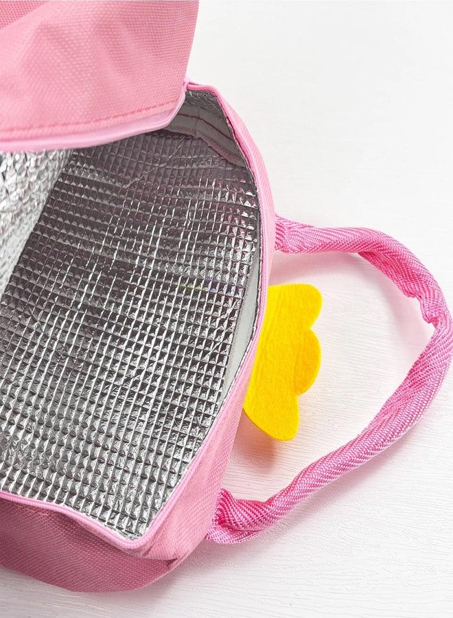 INSTABUYZ 3D Printed Hot & Cold Leak-Proof Insulated Lunch Bag – Pink Cat Wings Design, Tote Hand-Held Tiffin Bag for Office, School, Kids, Women & Men - Image 4