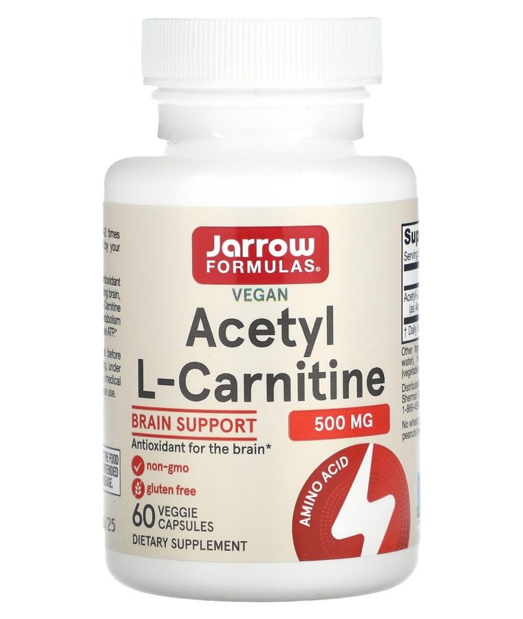 jarrow formulas Acetyl L-Carnitine 500 mg 60 Veggie Capsules