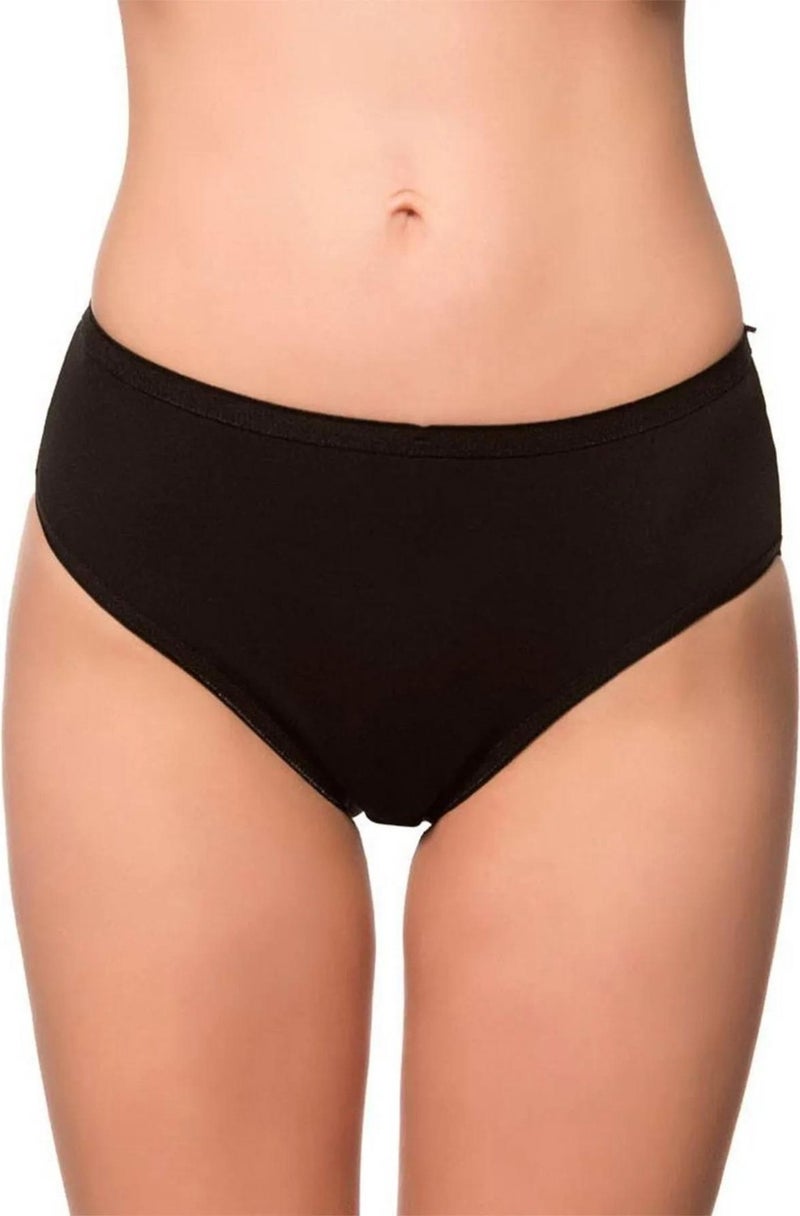Women's Cotton Lycra Bikini Slip Panties - 6 Pieces