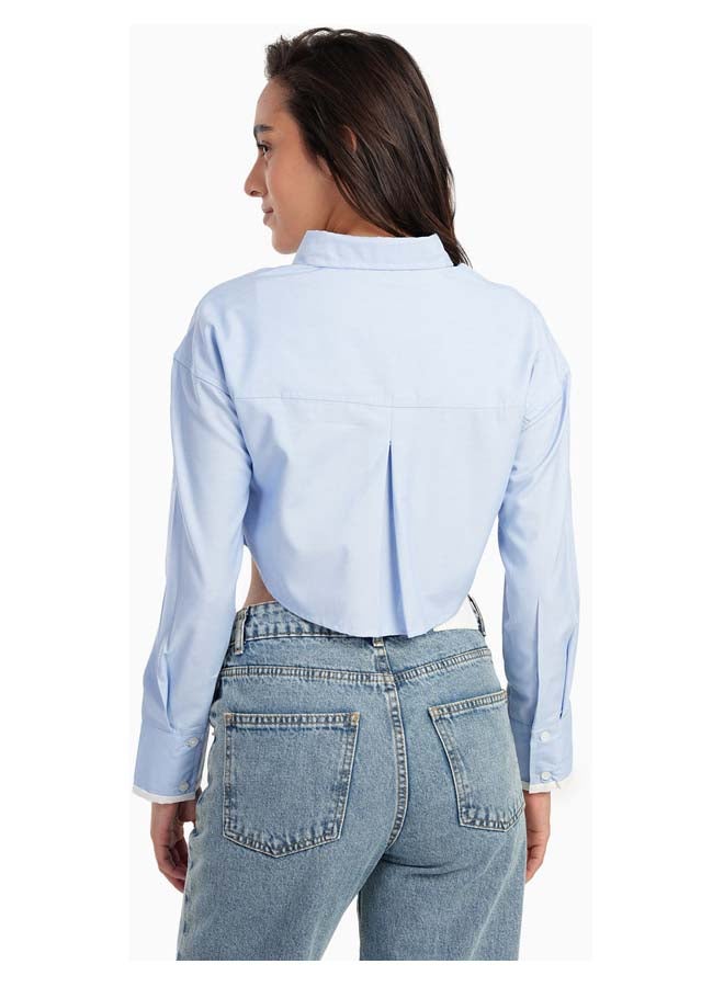 Carina Asymmetrical Cropped Shirt - Image 3