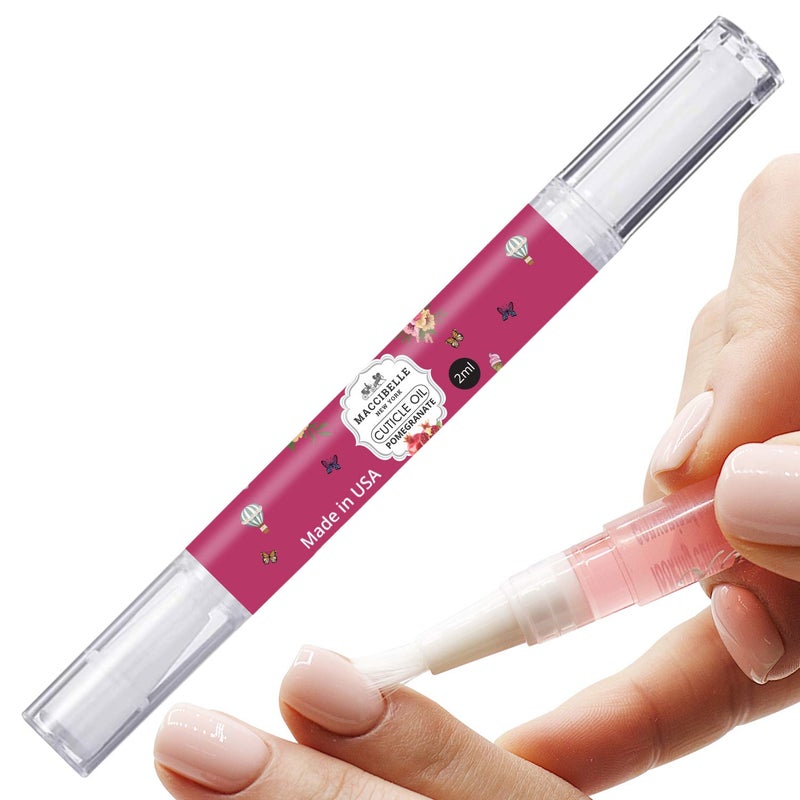 Maccibelle Pomegranate Pure Cuticle & Nail Oil Pen 2ml Heals Dry Cracked Cuticles. - Image 1