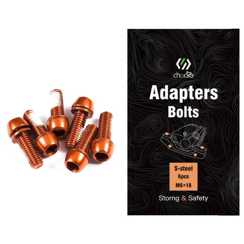 CNC MTB Caliper BoltsBike disc Brake Caliper Bolts M6x18mm Steel AlloyOrange - Image 3