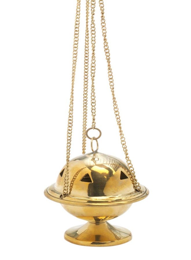 MaMeMi Handcrafted Incense Burner with Chains - Height 3.94 inch - Handmade Aromatic Censer for Essential Oils and Indoor Scents - Durable Decorative Incense Holder for Spiritual Practice and Meditation - Image 1