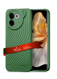 Gear4 Vivo V30e 5G 2024 Liquid Silicone With Wavey Texture Case Cover - Dark Green  - Image 1