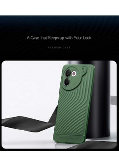 Gear4 Vivo V30e 5G 2024 Liquid Silicone With Wavey Texture Case Cover - Dark Green  - Image 3