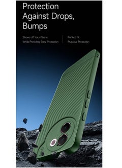Gear4 Vivo V30e 5G 2024 Liquid Silicone With Wavey Texture Case Cover - Dark Green  - Image 4