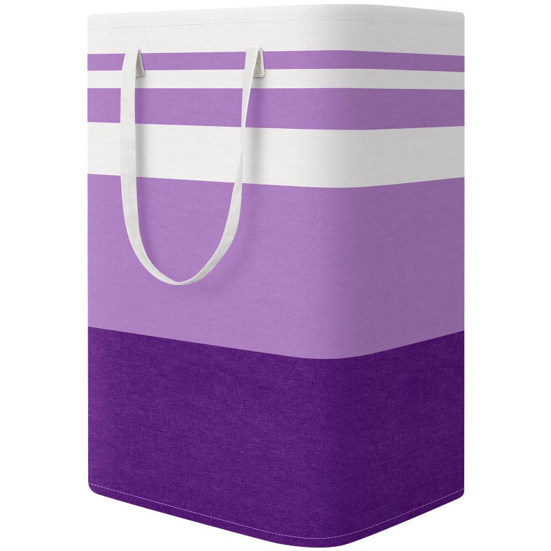 StorageRight Large Collapsible Laundry Basket Hamper with Easy Carry Handlesï¼ŒFreestanding Clothes Hampers for Laundry, Bedroom, Dorm, Towels, Toys, 75L, Purple - Image 1