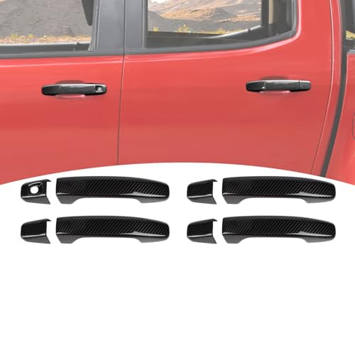 PDKLIN for Colorado Door Handle Cover Trim for Chevy ColoradoGMC Canyon 20142022 Black Carbon Fiber Exterior Accessories 4pcs - Image 1