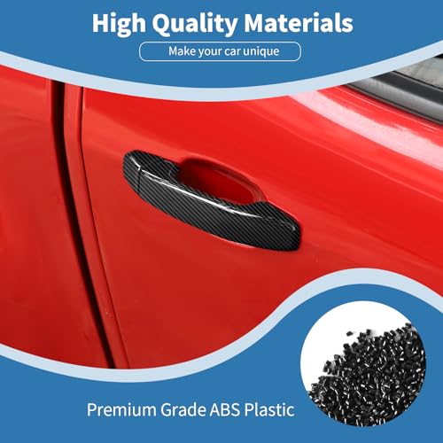 PDKLIN for Colorado Door Handle Cover Trim for Chevy ColoradoGMC Canyon 20142022 Black Carbon Fiber Exterior Accessories 4pcs - Image 3