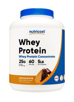 Whey Protein - Whey Protein Concentrate (Chocolate Pb ), 25 G Protein Per Serving, 60 Servings, 5 Lb Per Container Chocolate Pb Naturally And Artificially Flavored Net Wt.5 Lb