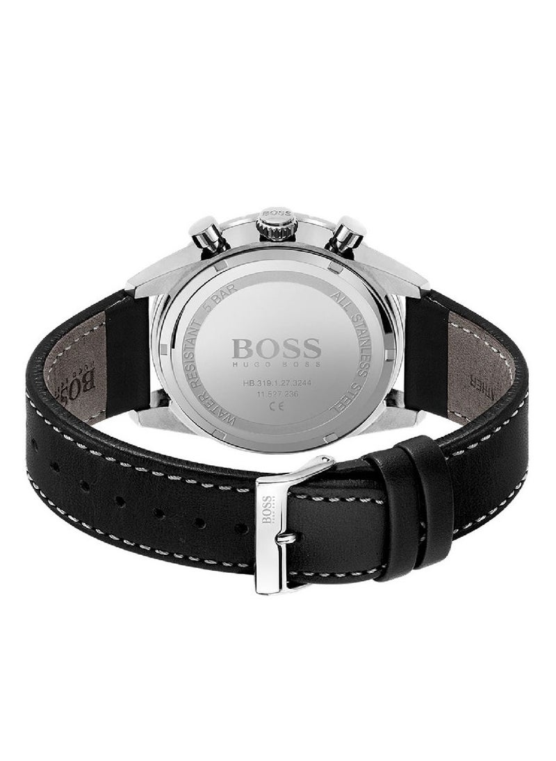 HUGO by Hugo Boss PILOT EDITION BROWN LEATHER MEN'S WATCH-1513853 44 mm  - Image 3