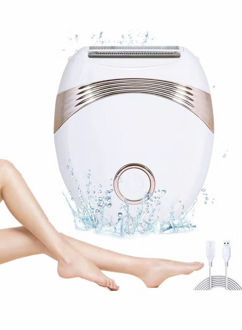 Electric Hair Remover, Bikini Trimmer for Women, Wet and Dry, Rechargeable Lady Shaver, Easy Quick Shaver Head, Body Removal Legs Underarms - Image 1
