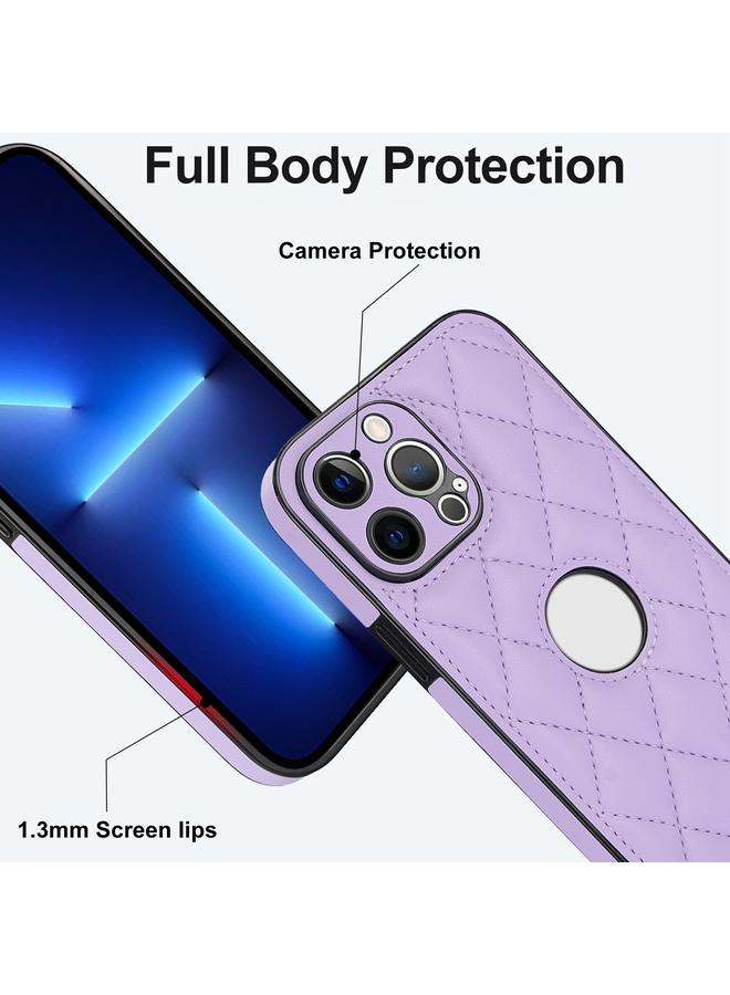 S-TOP Case For iPhone 13 Pro Max Rhombic Leather Back Cover Phone Case - Image 3