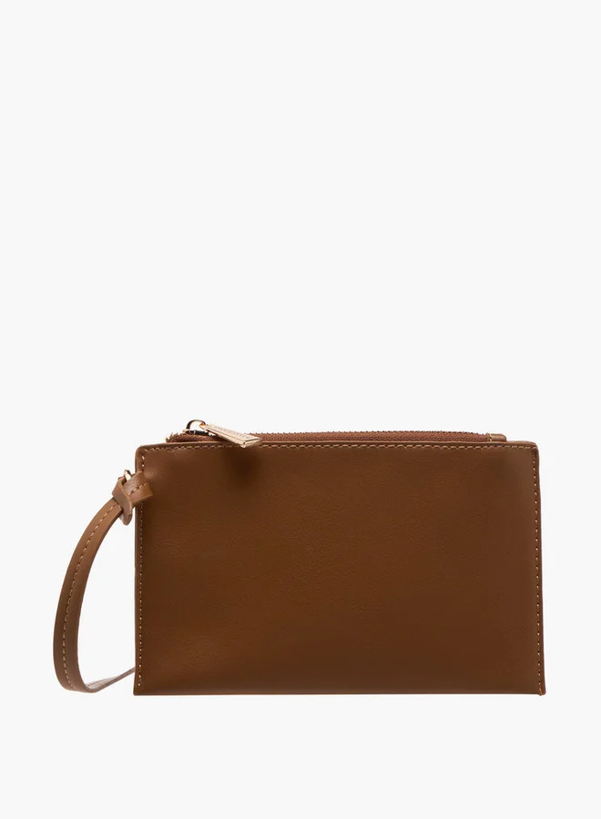 Flora Bella By Shoexpress Solid Shoulder Bag with Pouch
