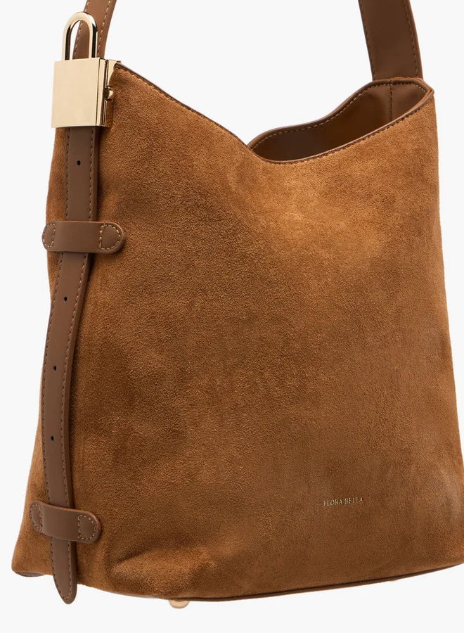 Flora Bella By Shoexpress Solid Shoulder Bag with Pouch