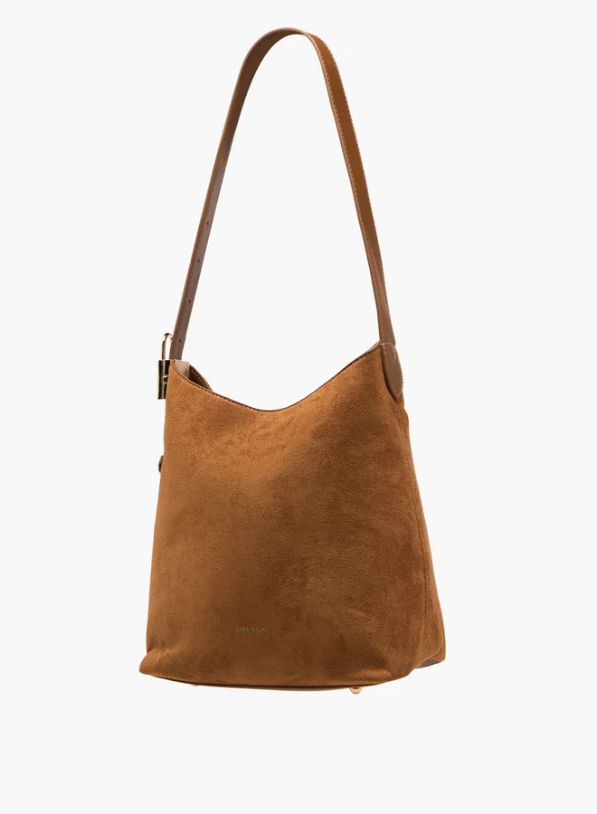 Flora Bella By Shoexpress Solid Shoulder Bag with Pouch