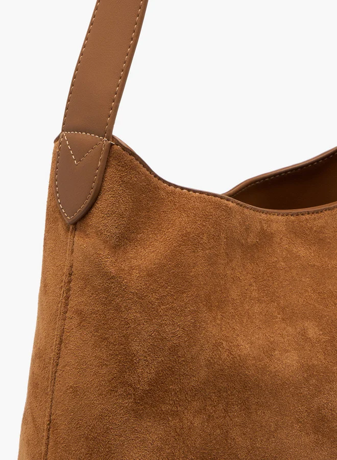 Flora Bella By Shoexpress Solid Shoulder Bag with Pouch
