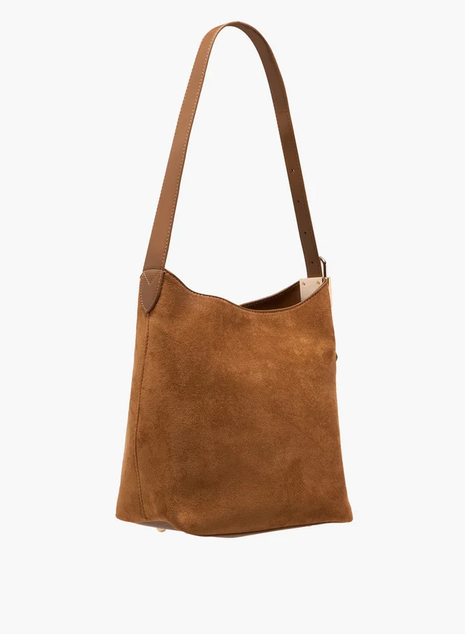 Flora Bella By Shoexpress Solid Shoulder Bag with Pouch