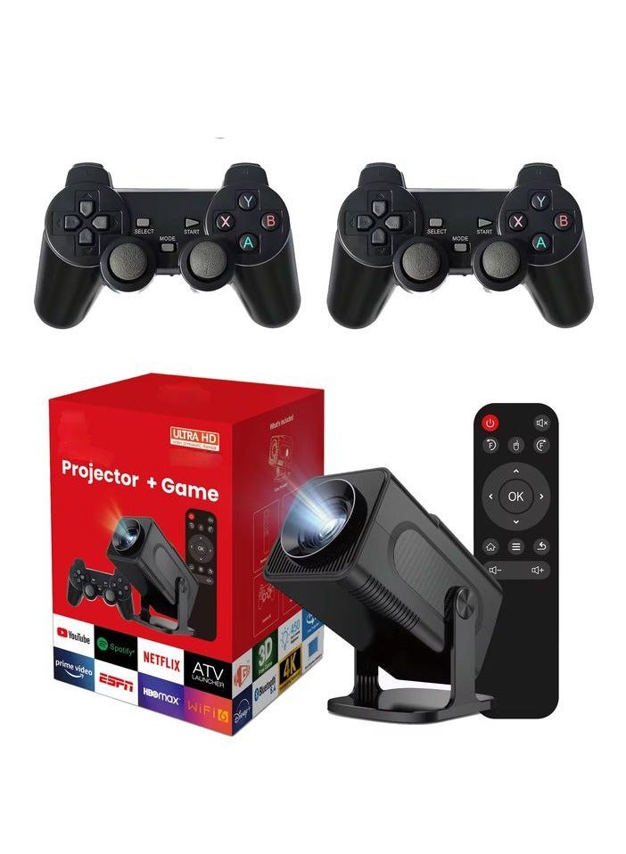 Portable Projector Game With Wireless Dual Gamepad Portable Mini Game Player Home Interactive Game Projector  - Image 1