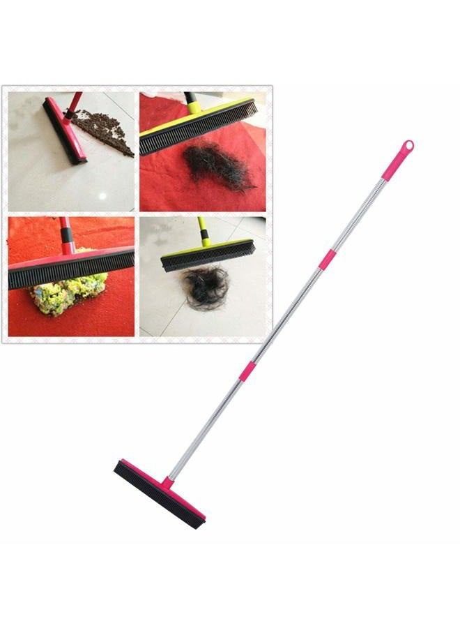 EBTOOLS Carpet Hair Removal Broom, Dust-Free Hand Washing Rubber Floor Brush, Pet Hair Dust Removal, Suitable for Daily Household Cleaning(Pink) - Image 3